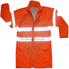 high visibility windbreaker-Orange reflective coat wholesale